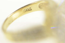 Load image into Gallery viewer, 10K Pave Round Raised Cluster Cocktail CZ Ring Size 7.75 Yellow Gold