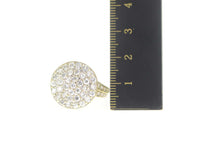 Load image into Gallery viewer, 10K Pave Round Raised Cluster Cocktail CZ Ring Size 7.75 Yellow Gold