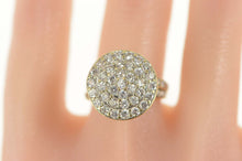 Load image into Gallery viewer, 10K Pave Round Raised Cluster Cocktail CZ Ring Size 7.75 Yellow Gold