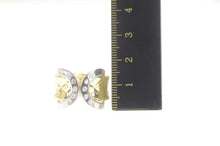 Load image into Gallery viewer, 14K Two Tone Diamond Buckle Wrap Tufted Band Ring Size 9.5 Yellow Gold