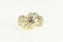 Load image into Gallery viewer, 10K 1.00 Ctw Diamond Baguette Curvy Statement Ring Size 8 Yellow Gold