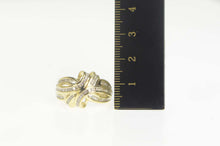Load image into Gallery viewer, 10K 1.00 Ctw Diamond Baguette Curvy Statement Ring Size 8 Yellow Gold