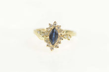 Load image into Gallery viewer, 14K 1.15 Ctw Sapphire Diamond Engagement Ring Size 6.5 Yellow Gold