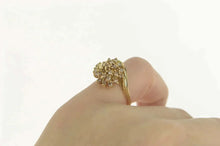 Load image into Gallery viewer, 14K 0.44 Ctw Diamond Swirl Cluster Spiral Statement Ring Size 5 Yellow Gold