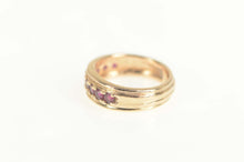 Load image into Gallery viewer, 14K Natural Ruby Classic Simple Wedding Band Ring Size 5.75 Rose Gold