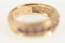 Load image into Gallery viewer, 14K Natural Ruby Classic Simple Wedding Band Ring Size 5.75 Rose Gold
