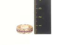 Load image into Gallery viewer, 14K Natural Ruby Classic Simple Wedding Band Ring Size 5.75 Rose Gold