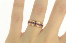 Load image into Gallery viewer, 14K Natural Ruby Classic Simple Wedding Band Ring Size 5.75 Rose Gold