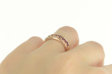 Load image into Gallery viewer, 14K Natural Ruby Classic Simple Wedding Band Ring Size 5.75 Rose Gold