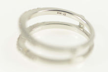 Load image into Gallery viewer, 14K 0.20 Ctw Diamond Contour Wedding Band Ring Size 7 White Gold
