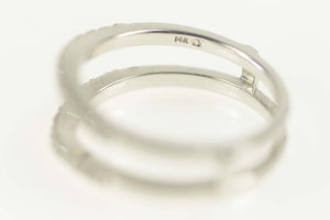 14K 0.20 Ctw Diamond Contour Wedding Band Ring Size 7 White Gold