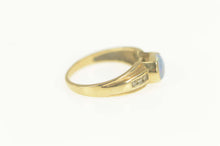 Load image into Gallery viewer, 10K Oval Sim. Opal Diamond Accent Classic Ring Size 7 Yellow Gold