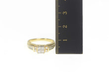 Load image into Gallery viewer, 14K Princess Diamond Cluster Engagement Ring Size 6 Yellow Gold