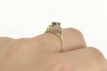 Load image into Gallery viewer, 14K Natural Sapphire Cluster Halo Engagement Ring Size 8.5 Yellow Gold