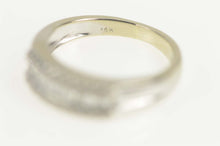 Load image into Gallery viewer, 14K 0.45 Ctw Baguette Diamond Wedding Band Ring Size 6.25 White Gold