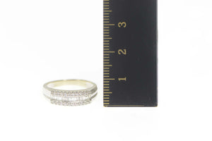 14K 0.45 Ctw Baguette Diamond Wedding Band Ring Size 6.25 White Gold