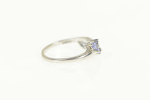 Load image into Gallery viewer, 10K Marquise Tanzanite Diamond Wavy Ring Size 7 White Gold