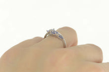 Load image into Gallery viewer, 10K Marquise Tanzanite Diamond Wavy Ring Size 7 White Gold