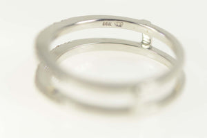 14K Diamond Contour Curved Wedding Band Ring Size 6.5 White Gold