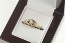 Load image into Gallery viewer, 14K Diamond Old European Cut Engagement Ring Size 7.5 Yellow Gold