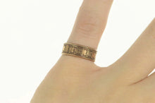 Load image into Gallery viewer, 10K Victorian Ornate Heart Scroll Patterned Ring Size 5.75 Yellow Gold
