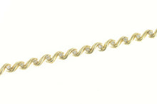 Load image into Gallery viewer, 14K 0.50 Ctw Diamond Classic Wave Link Tennis Bracelet 7&quot; Yellow Gold