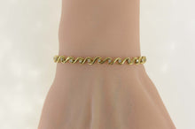 Load image into Gallery viewer, 14K 0.50 Ctw Diamond Classic Wave Link Tennis Bracelet 7&quot; Yellow Gold