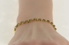 Load image into Gallery viewer, 14K 0.50 Ctw Diamond Classic Wave Link Tennis Bracelet 7&quot; Yellow Gold