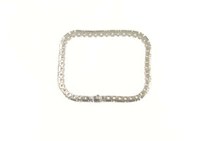 14K 10.00 Ctw Baguette Diamond Statement Tennis Bracelet 6.75" Yellow Gold