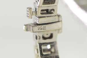 14K 10.00 Ctw Baguette Diamond Statement Tennis Bracelet 6.75" Yellow Gold