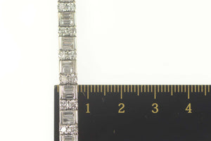 14K 10.00 Ctw Baguette Diamond Statement Tennis Bracelet 6.75" Yellow Gold
