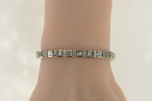 Load image into Gallery viewer, 14K 10.00 Ctw Baguette Diamond Statement Tennis Bracelet 6.75&quot; Yellow Gold