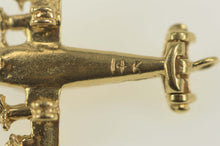 Load image into Gallery viewer, 14K 3D Articulated Opening Plane With Passengers Charm/Pendant Yellow Gold