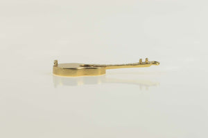 14K 3D Ornate Classical Guitar Music Instrument Charm/Pendant Yellow Gold