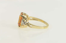 Load image into Gallery viewer, 10K Emerald Cut Synthetic Citrine Diamond Ring Size 7 Yellow Gold