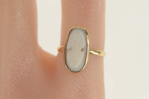 10K Victorian Carved Shell Cameo Classic Ring Size 4.25 Yellow Gold