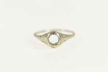 Load image into Gallery viewer, 14K Art Deco 4.2mm Filigree Engagement Setting Ring Size 4.75 White Gold