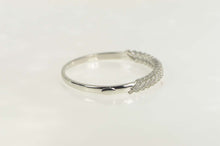 Load image into Gallery viewer, Sterling Silver Baguette &amp; Round Cubic Zirconia Bangle Bracelet 7&quot;