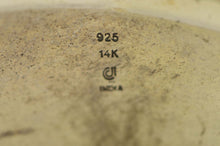 Load image into Gallery viewer, Sterling Silver Two Tone Dotted Pattern Geometric Cuff Bracelet 7&quot;