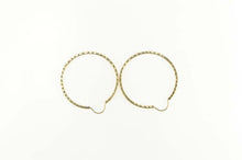 Load image into Gallery viewer, 14K Diamond Cut Grooved Statement Hoop Earrings Yellow Gold