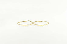 Load image into Gallery viewer, 14K Diamond Cut Grooved Statement Hoop Earrings Yellow Gold