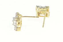 Load image into Gallery viewer, 14K 0.36 Ctw Diamond Square Cluster Stud Earrings Yellow Gold