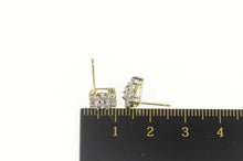Load image into Gallery viewer, 14K 0.36 Ctw Diamond Square Cluster Stud Earrings Yellow Gold