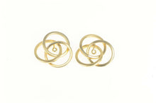 Load image into Gallery viewer, 14K Twist Spiral Borromean Rings Stud Enhancer Earring Jackets Yellow Gold