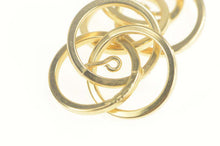 Load image into Gallery viewer, 14K Twist Spiral Borromean Rings Stud Enhancer Earring Jackets Yellow Gold