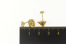 Load image into Gallery viewer, 18K Retro Diamond Solitaire Tiered Circle Stud Earrings Yellow Gold