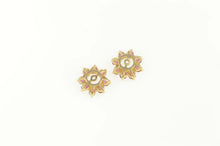 Load image into Gallery viewer, 14K Natural Ruby Halo Stud Enhancer Earring Jackets Yellow Gold