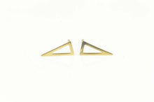 Load image into Gallery viewer, 14K Triangle Geometric Statement Simple Stud Earrings Yellow Gold