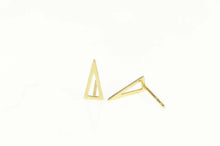 Load image into Gallery viewer, 14K Triangle Geometric Statement Simple Stud Earrings Yellow Gold
