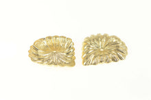 Load image into Gallery viewer, 14K Puffy Scalloped Tear Drop Stud Enhancer Earring Jackets Yellow Gold